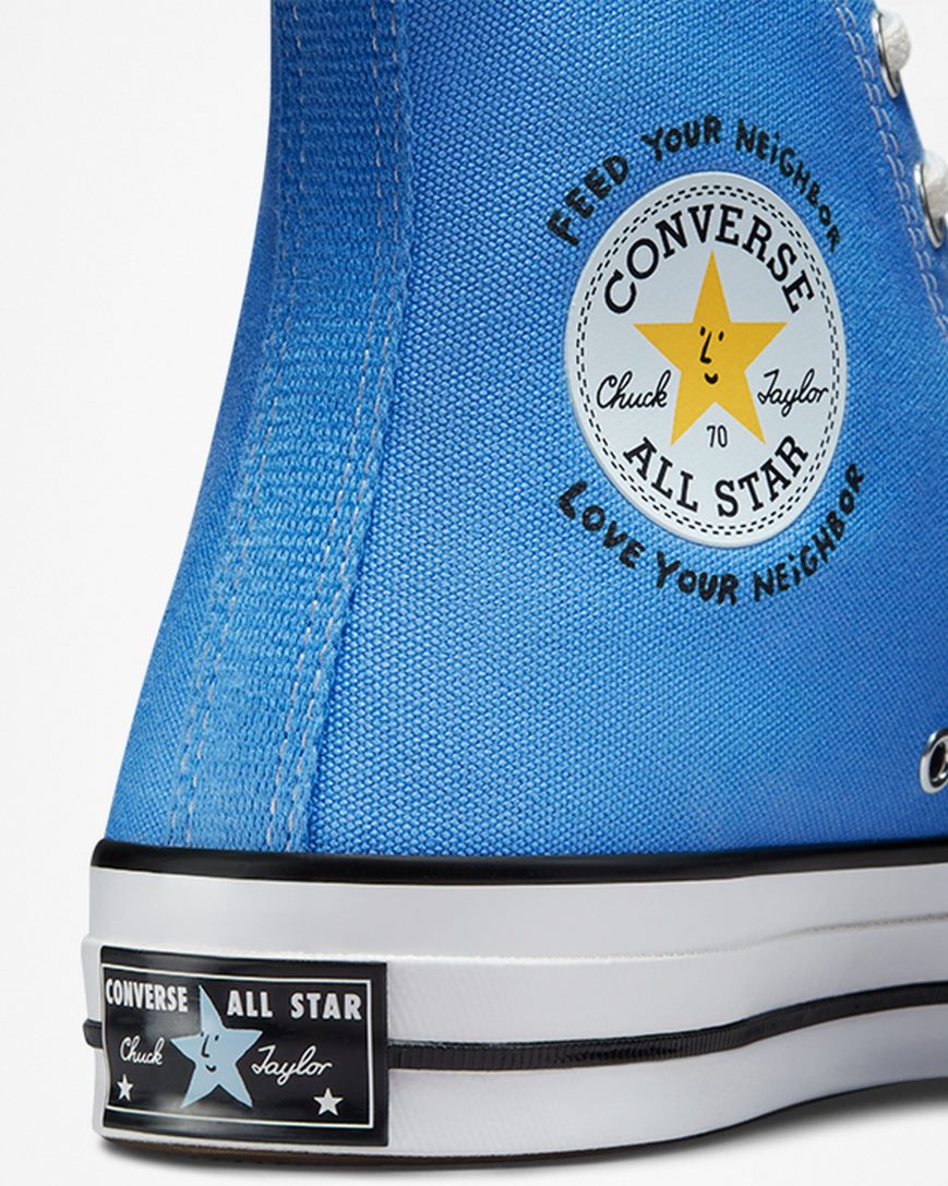 Tenisi Inalti Barbati Converse x Sky High Farm Workwear Chuck 70 Albastri Colorati Albi | RO CQNGV769